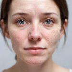 Eczema on a woman's face
