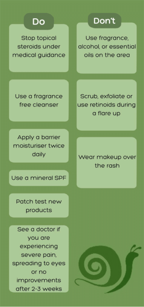 Skincare steps to follow and avoid during perioral dermatitis