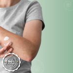 Photo of a man applying a natural eczema cream