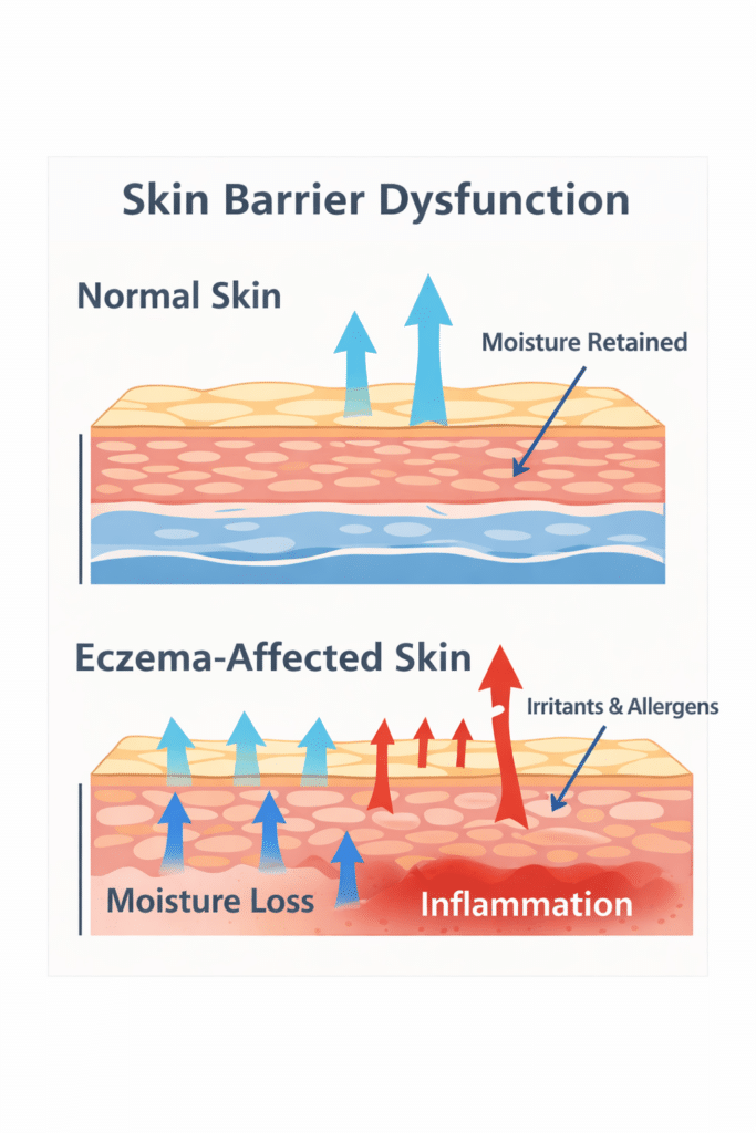 diagram of skin barirer problems