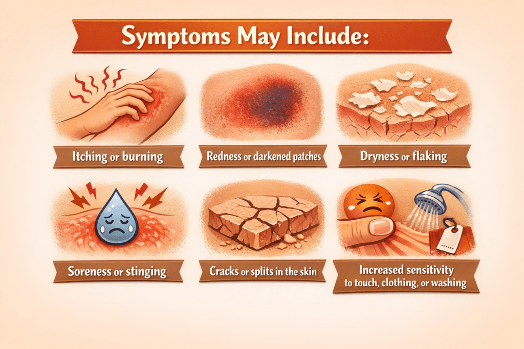 symptoms of vulval eczema